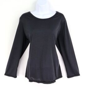 Cascade Sport Performance Long Sleeve Shirt Womens Sz‎ XL Black Heathered Active